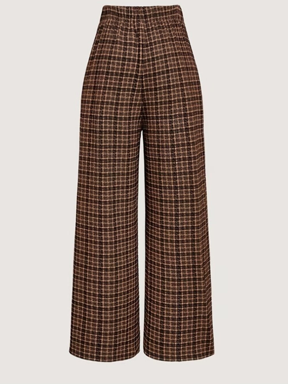 Women'S Spring-Summer Elegant High-Waist Versatile Plaid Striped Retro Trousers - Picture 6 of 10